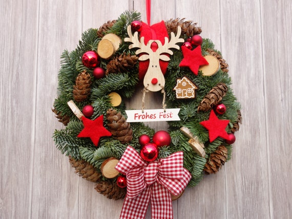 Türkranz Weihnachten Türkränze Weihnachtskranz Türdeko Weihnachtstürkranz Deko Kranz Weihnachten Türschmuck Natürlich Kränze Weihnachtlich