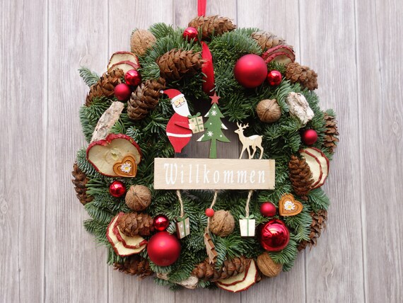 Türkranz Weihnachten Türkränze Weihnachtlich Weihnachtsdeko Türdeko Weihnachten Deko Kranz Türschmuck Adventsdeko Weihnachtsdekoration