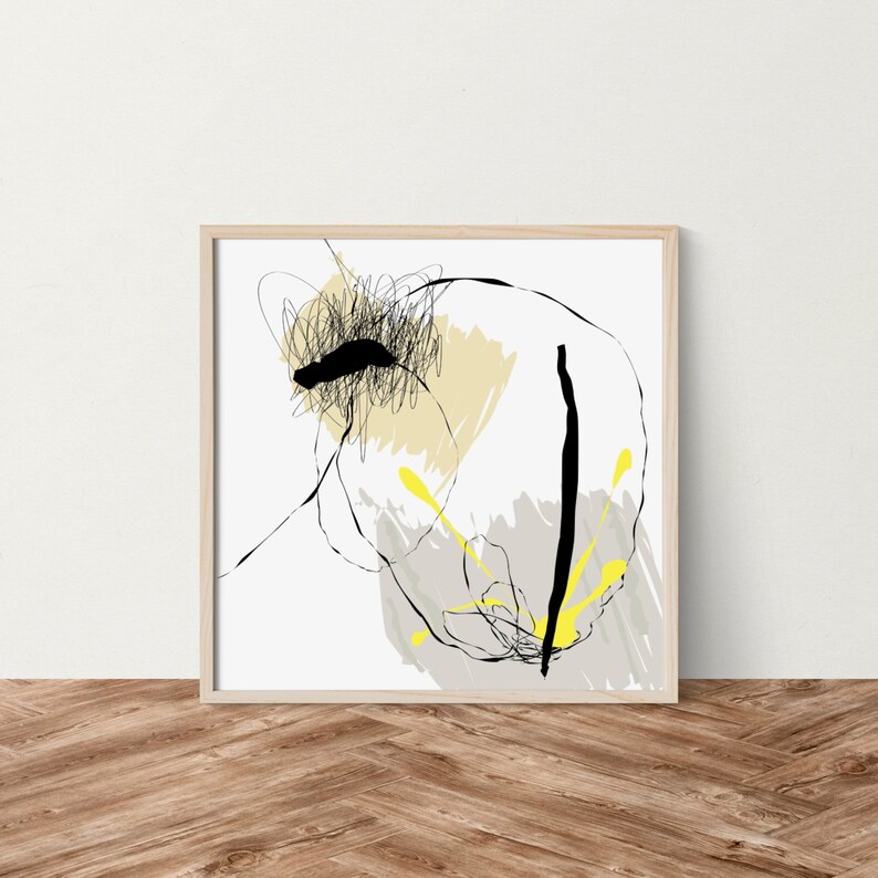 Contemporary Extra Large Abstract Line Art Instant Download Etsy