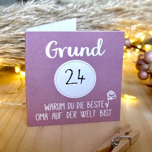 Oma Adventskalender-Set, "24 Gründe, warum du die beste Oma bist"