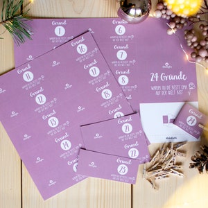 Oma Adventskalender-Zahlen, "24 Gründe, warum du die beste Oma bist"