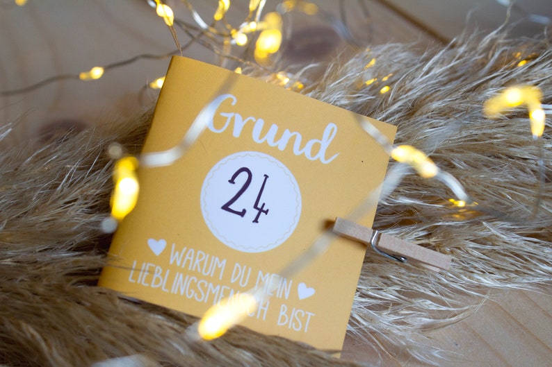 Lieblingsmensch Adventskalender-Set 24 Gründe warum du mein Lieblingsmensch bist Bild 2