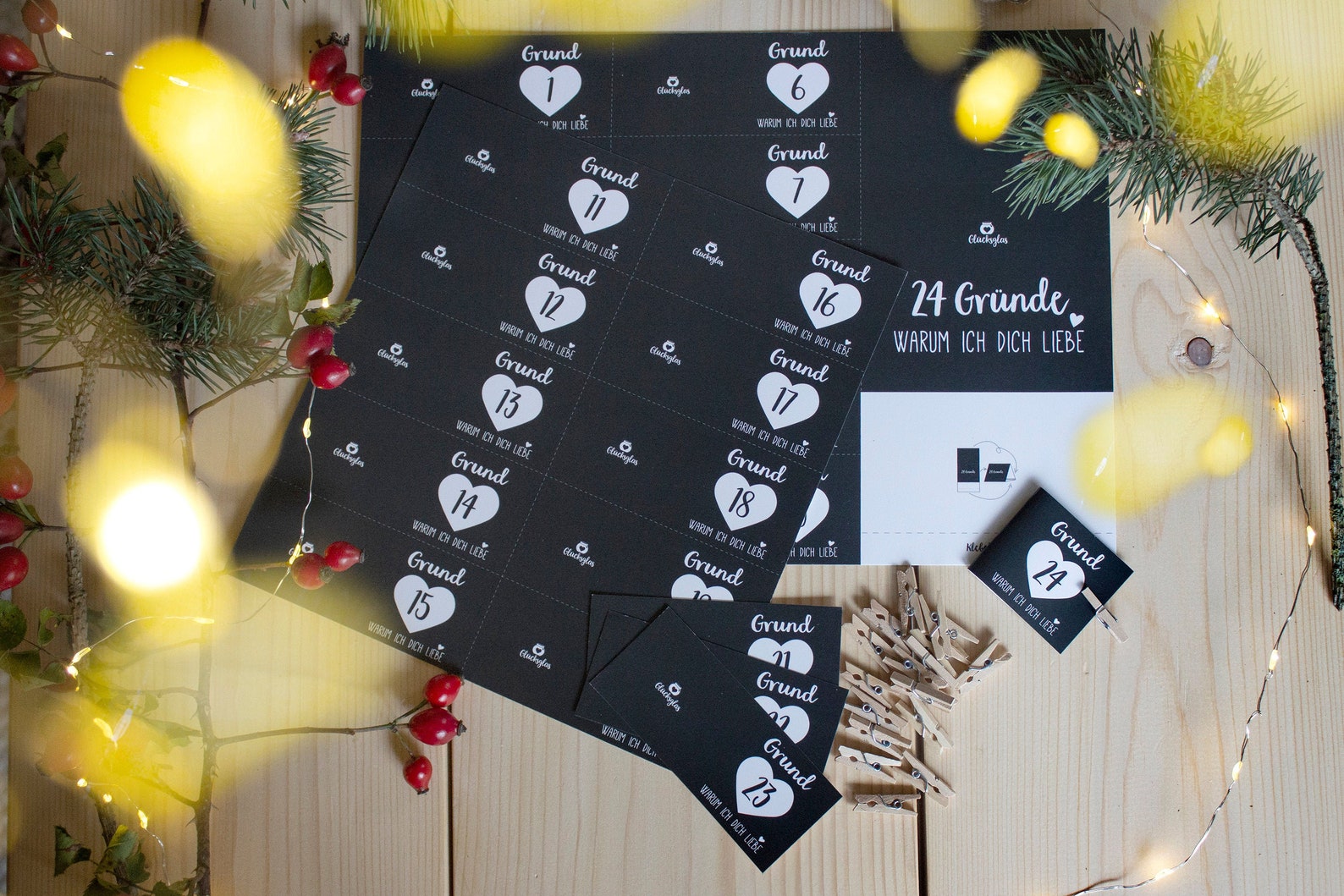 Adventskalender Ich liebe dich im BastelSet Etsy.de