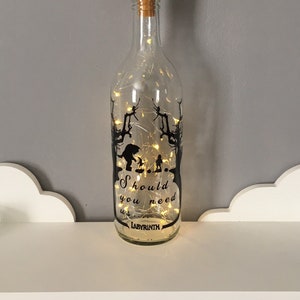 Labyrinth movie Ludo inspired wine bottle light bog of eternal stench Hoggle gift Didymus unique gift for fans of the film intricate detail