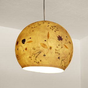 Paralume 14 in carta velina con stellaria, lobelia, aneto... lampada da tavolo da cucina, lampada da tavolo da soggiorno, lampada da tavolo da pranzo