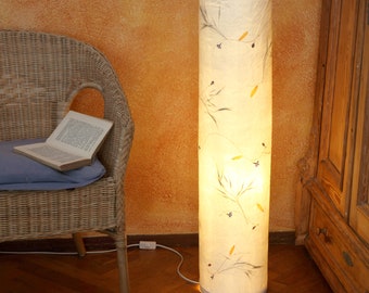 Light column 22 with brome, Jerusalem artichoke... Floor lamp, floor light, coffee table lamp