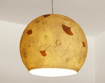 Lampshade 16 made of tissue paper with ginkgo, dill... children's room lamp, dining table lamp, kitchen table lamp