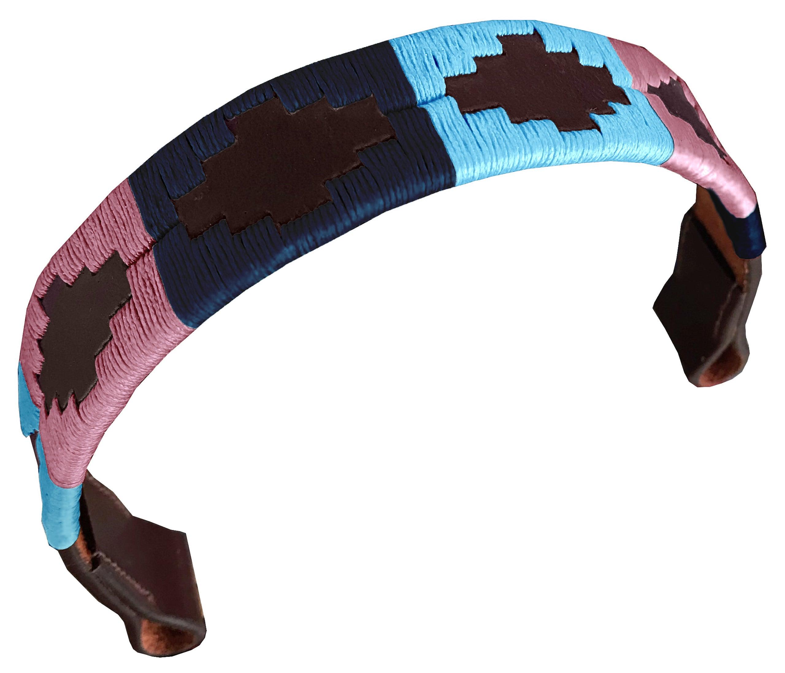 Frontal cheval en forme de V en cristal noir de jais et or rose : bridon