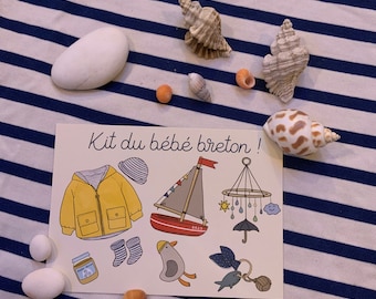 Carte postale du bébé breton