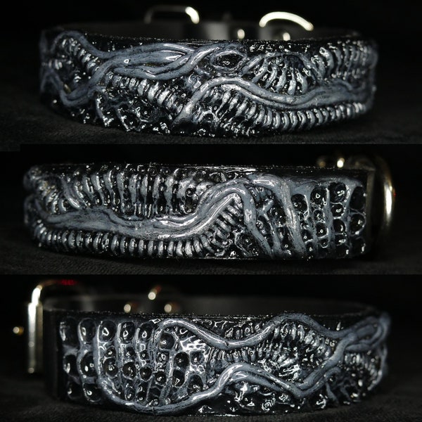 BIOMECH CHOKERS - HANDPAINTED - 7 Styles - Hrgiger biomechanical gore horror inspired