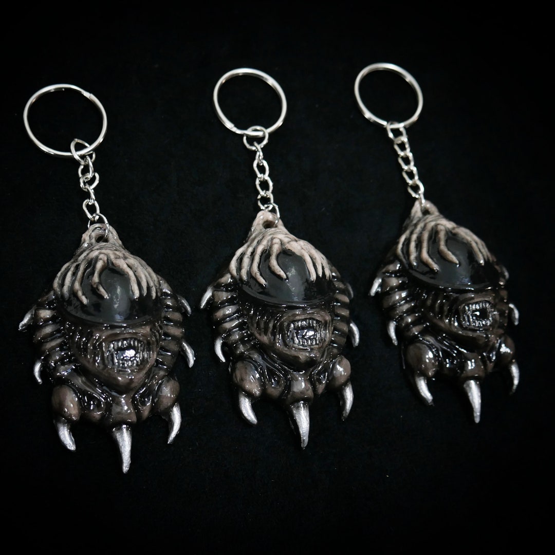LATEX KEYCHAINS Alien Xenomorph Facehugger 2 X 3hrgiger Inspired Horror