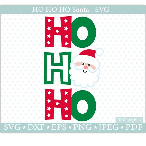 Christmas SVG, Santa SVG, Ho Ho Ho Svg, Christmas Clipart, Christmas Cut Files, Cricut SVG Files (SV10)