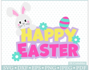 Easter SVG, Easter Bunny SVG, Happy Easter Svg, Bunny svg, Easter cut files, Cricut, Silhouette (SV3)