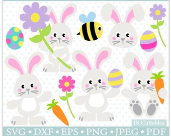 Easter SVG, Bunny svg, Easter bunny svg, Happy Easter svg, Easter clipart, Bee svg, Easter egg svg, Easter Cricut SVG, Silhouette DXF (SV2)