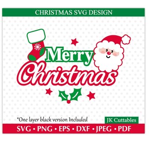 Christmas SVG, Christmas Clipart, Santa SVG, Merry Christmas SVG, Svg Files, Christmas Cut Files, Cricut svg files