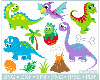 Dinosaur SVG, Dinosaurs Clipart, Svg Files, T-Rex SVG, Dinosaur Cut Files