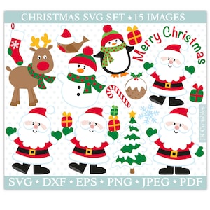 Natal SVG, Natal Clipart, Arquivos SVG, Santa SVG, Arquivos de Corte de Natal, Cricut Natal Svg