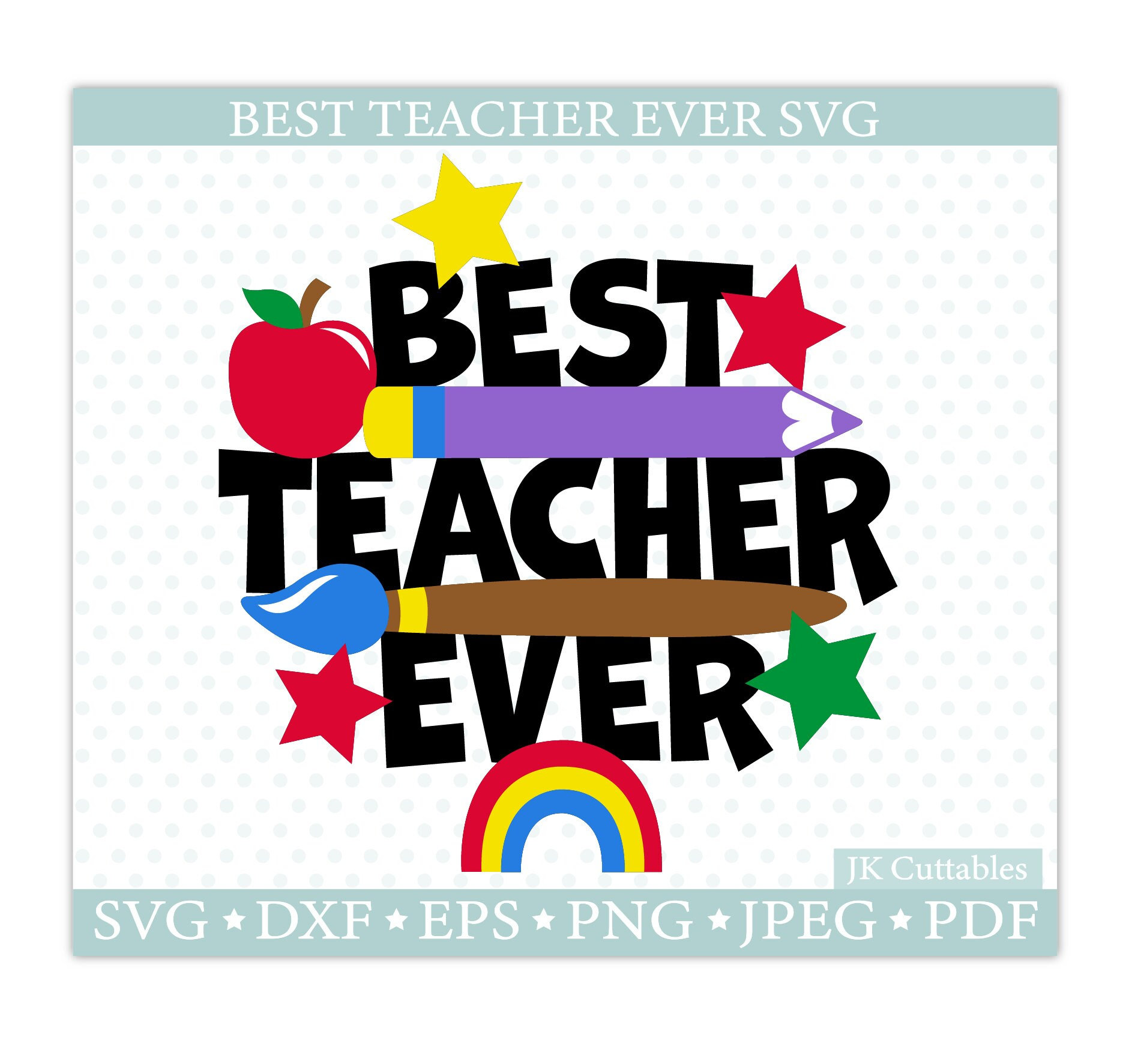 Teacher Svg Best Teacher Ever Svg Thank You Teacher Teacher - Etsy Canada