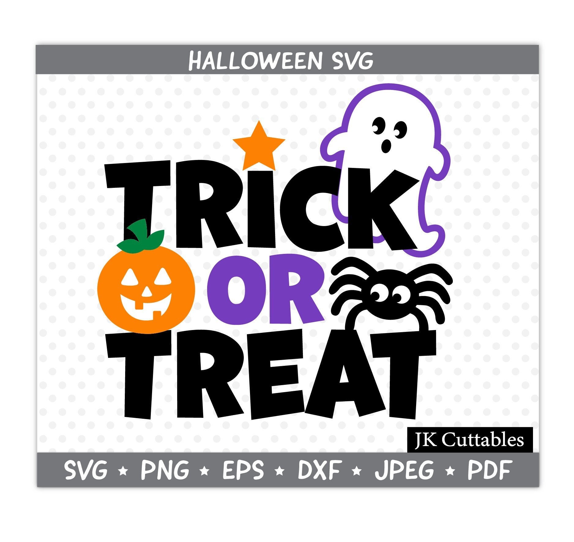 Halloween SVG Trick or Treat SVG Halloween Cut Files Etsy
