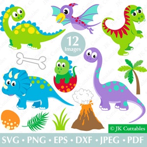 Dinosaur SVG, Dinosaurs Clipart, Svg Files, T-Rex SVG, Dinosaur Cut Files image 2