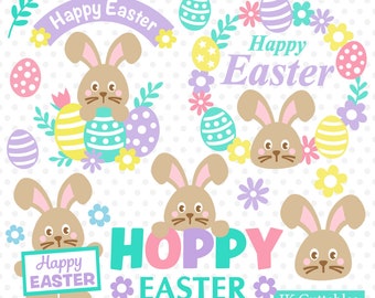 Easter SVG Bundle, Easter Bunny SVG, Happy Easter SVG, Easter cut files, Cricut cut files,  Silhouette cut files