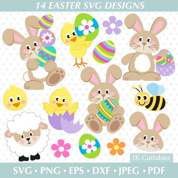 Easter svg bundle, Easter bunny svg, Easter cut files, Svg files, Cricut cut files, Silhouette cut files