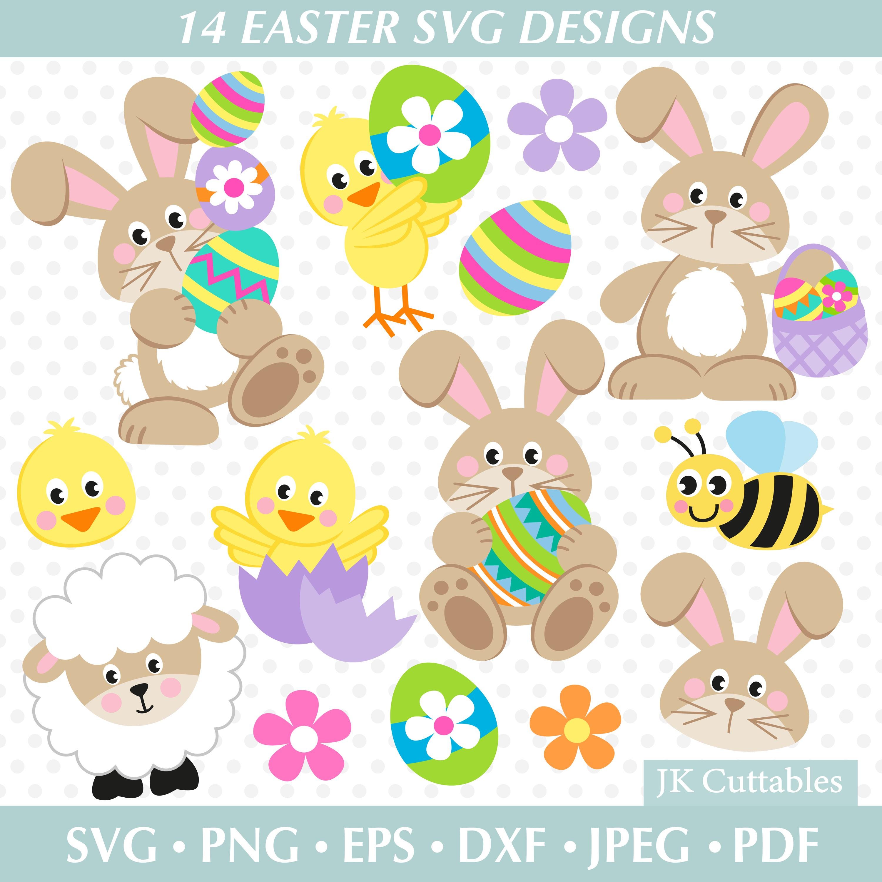 Easter svg bundle, Easter bunny svg, Easter cut files, Svg files, Cricut cut files, Silhouette cut files