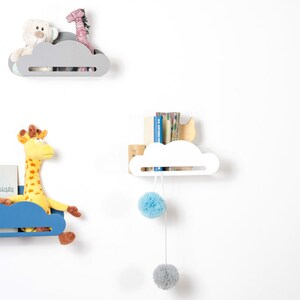 Shelf for books or toys Cloud white image 2