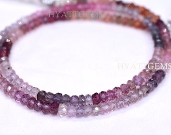 3x4 mm AA Natural Color Faceted Rondelle Tourmaline Gemstone Beads Quality Micro Faceted Tourmaline Gemstone Loose Beads  # 2422