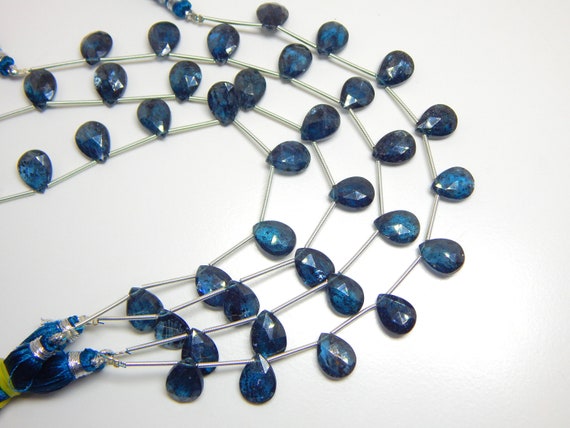 Briolettes Kyanite Facettées – Perles Naturelles En Poire – 87.10 Carats – Inde