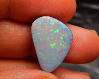 Australian Opal Doublet Natural Gemstone, Multi Play Fire Opal Cabochon Top Quality Jewelry Making