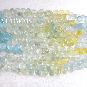 8.5 Inches Faceted Multi Aquamarine Onion Beads Natural Gemstone Multi Aquamarine Briolette Beads Size 5 mm Top Quality