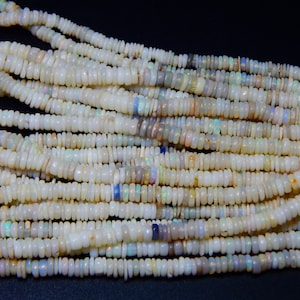 16 Inches Smooth Australian Opal Wheel Tyre Shape Beads Natural opal Tyre beads Size 5 To 6 mm Top Quality