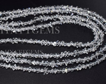 16 Inches Herkimer Diamond Raw Beads, Natural Herkimer Diamond Gemstone Rough Beads Size 3x4 mm Top Quality