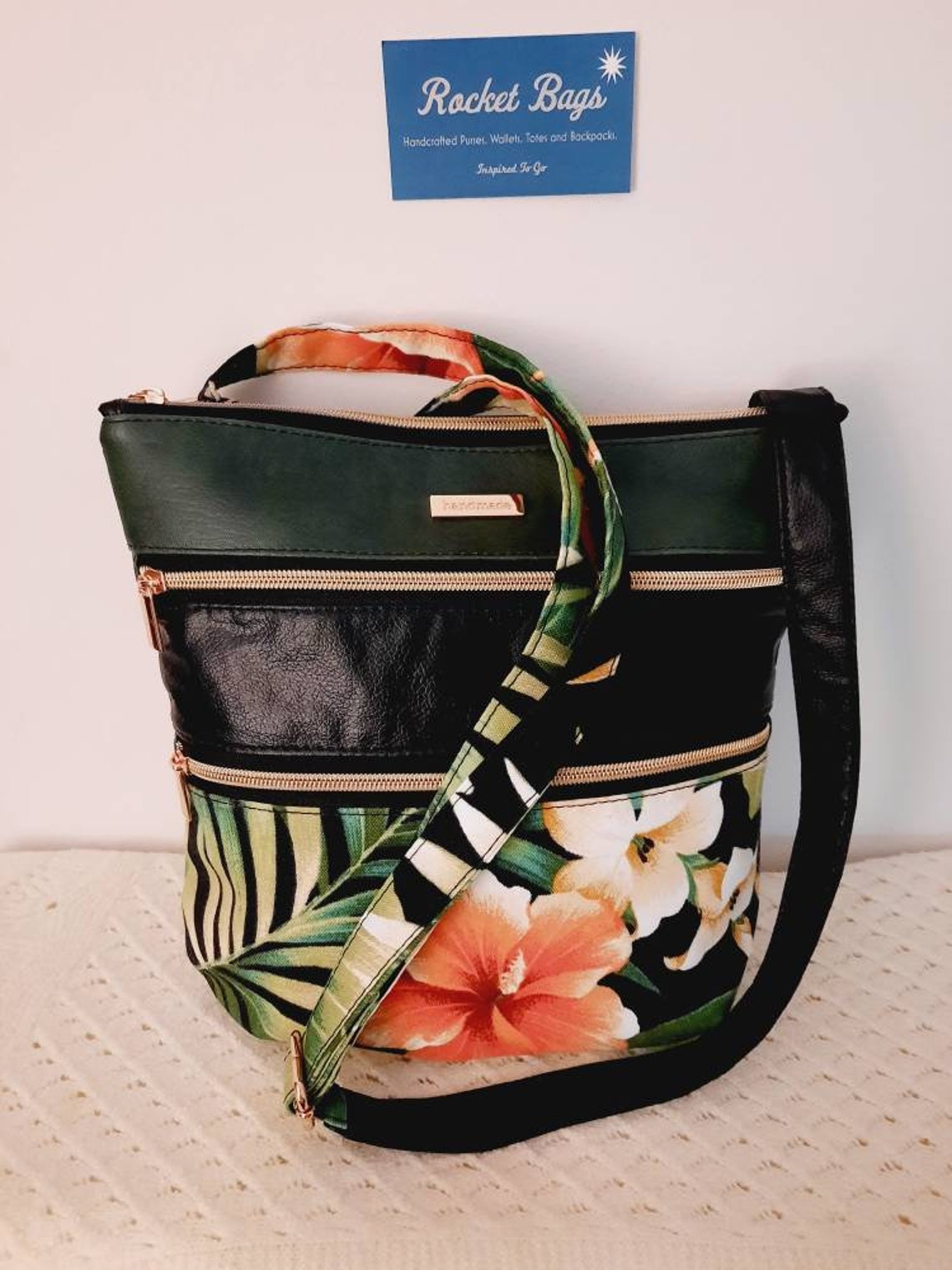 TROPICAL VACATION Purse Faux Leather Crossbody Bag CRUISING Etsy