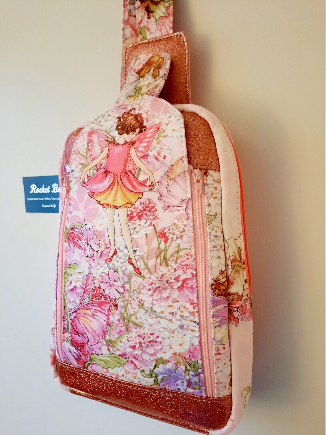 FAIRY Sling Backpack PINK GLITTER Girl's Pretty Pink Etsy