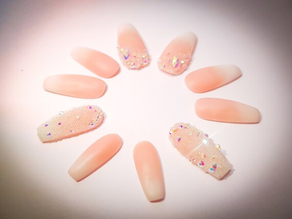 Press On Nails Baby Boomer Nails Claws Caviar Nails Strass Matte Nails Fake Nails False Nails Custom Nails White Nails