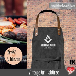 Personalisierte Grillschürze im Vintagelook