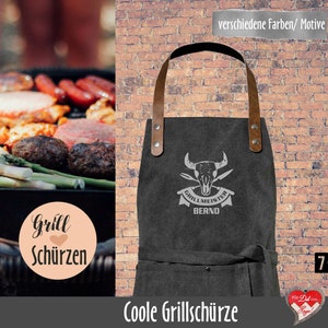 Personalisierte Grillschürze im Vintagelook Bild 1