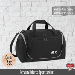 Personalisierte Sporttasche individuell bedruckt mit Sportmotiv, Name oder Monogramm Trainingstasche Geschenk für Sportler Bild 5