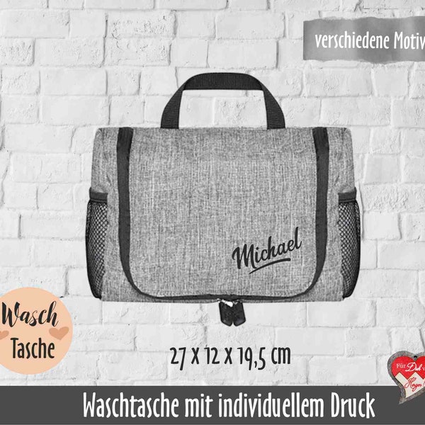 Personalisierte Waschtasche |   Kulturbeutel für unterwegs