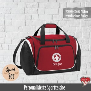 Personalisierte Sporttasche individuell bedruckt mit Sportmotiv, Name oder Monogramm Trainingstasche Geschenk für Sportler image 4