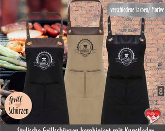 Personalisierte Grillschürze |  individuelles Geschenk für Männer