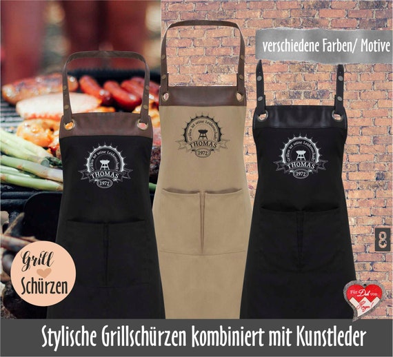 Personalisierte Grillschurze Schurze Mit Name Individuelles Etsy