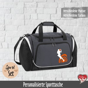 Personalisierte Sporttasche individuell bedruckt mit Sportmotiv, Name oder Monogramm Trainingstasche Geschenk für Sportler Bild 3