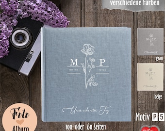 Personalisiertes Fotoalbum 30 x 31 cm mit individuellen Motiv  | Hochzeitsgeschenk |  Hochzeitsalbum