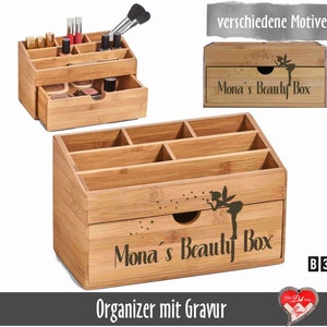 Personalisierter Schreibtisch Organizer Orga-Box mit Namensgravur Bild 3