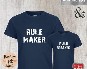 Partnerlook Shirts: Rulemaker, Rulebreaker | Familien T-Shirts