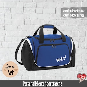 Personalisierte Sporttasche individuell bedruckt mit Sportmotiv, Name oder Monogramm Trainingstasche Geschenk für Sportler image 1