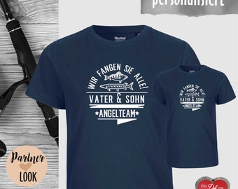 Partnerlook T-Shirts für Angler | Vater und Sohn Shirts | Anglershirt